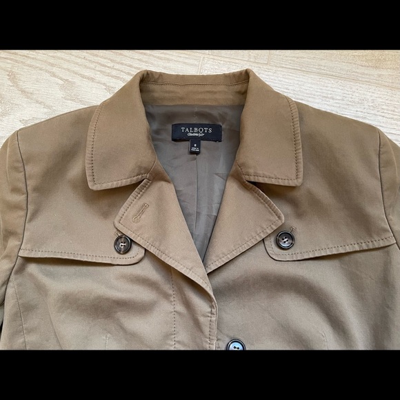 Talbots Jacket Size 8 Women Cotton Button Up Blazer Long Sleeve - Picture 6 of 10